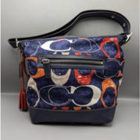 Coach Handbags - Coach 19946 Legacy Heritage Doodle Duffle Convertible Bag-Navy Multi